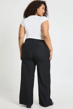 Pantalon Large Grande Taille Avec Détail De Poches Tissées