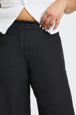 Pantalon Large Grande Taille Avec Détail De Poches Tissées