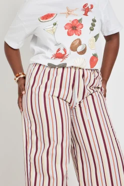 Pantalon Large Grande Taille En Popeline Avec Cordon De Serrage