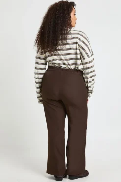 Pantalon Large Grande Taille Avec Détail De Poches Tissées