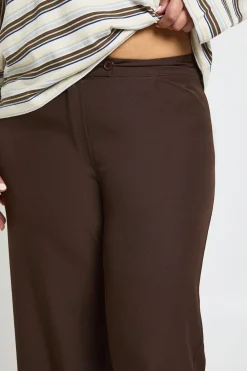 Pantalon Large Grande Taille Avec Détail De Poches Tissées