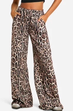 Pantalon Large À Imprimé Animal Pour Grande Taille