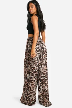 Pantalon Large À Imprimé Animal Pour Grande Taille