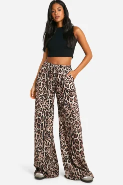 Pantalon Large À Imprimé Animal Pour Grande Taille