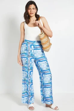 Wallis Pantalon Large À Imprimé Tropical<Femme Pantalons