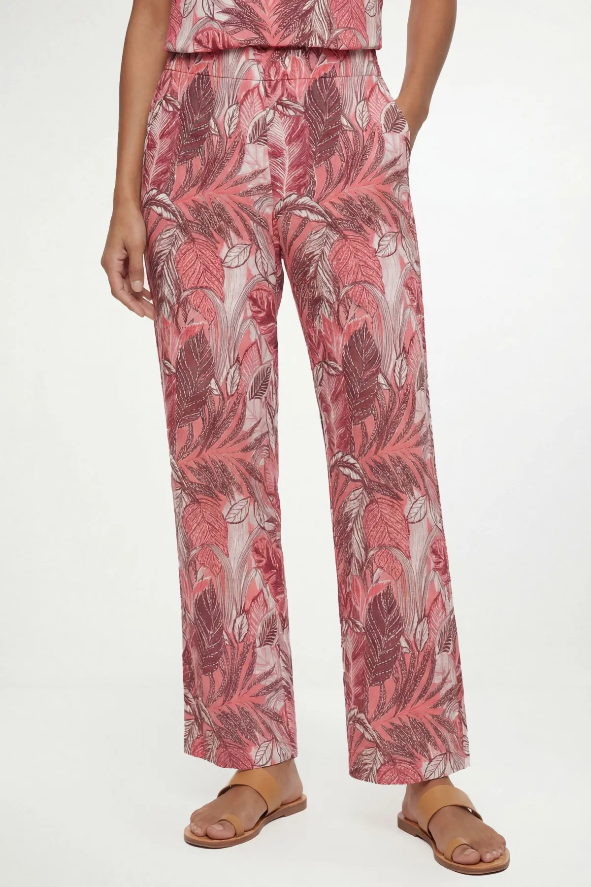 Wallis Pantalon Large À Imprimé Tropical Petite<Femme Pantalons