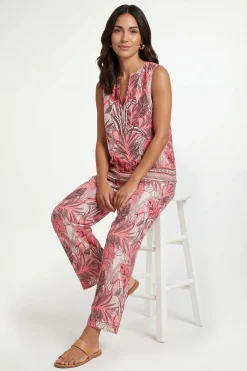 Wallis Pantalon Large À Imprimé Tropical Petite<Femme Pantalons