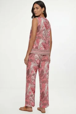 Wallis Pantalon Large À Imprimé Tropical Petite<Femme Pantalons