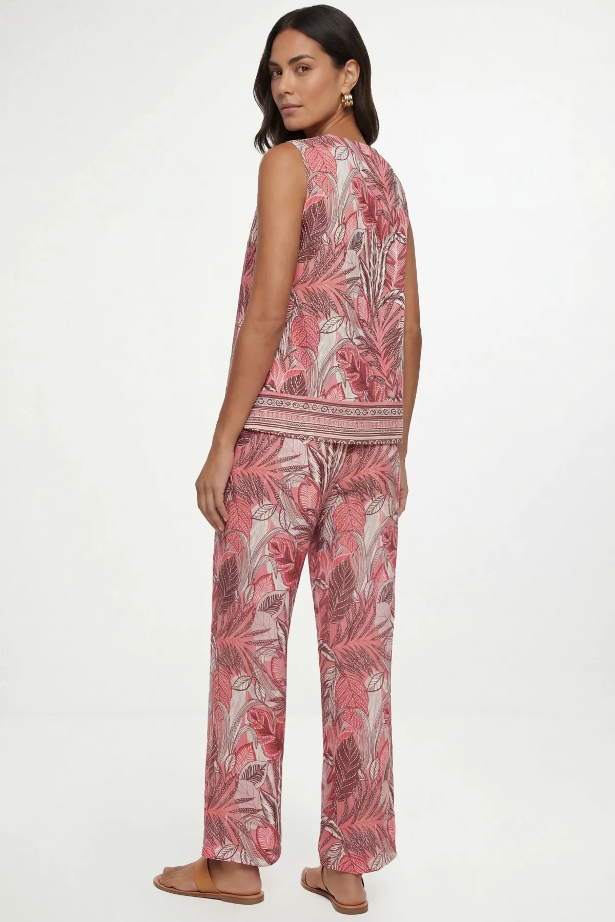Wallis Pantalon Large À Imprimé Tropical Petite<Femme Pantalons