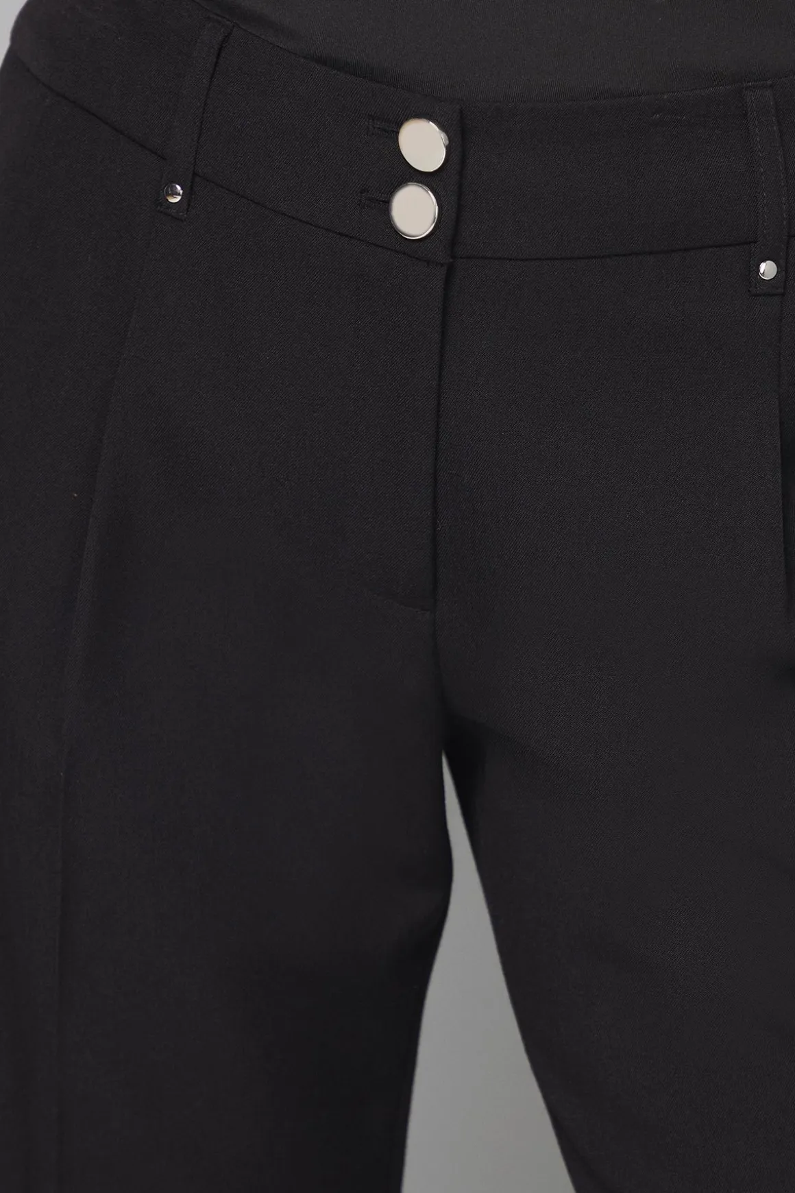 Pantalon Large Intelligent Noir Petite Taille