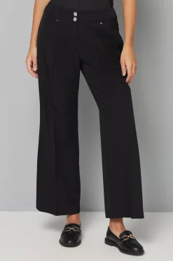 Pantalon Large Intelligent Noir Petite Taille