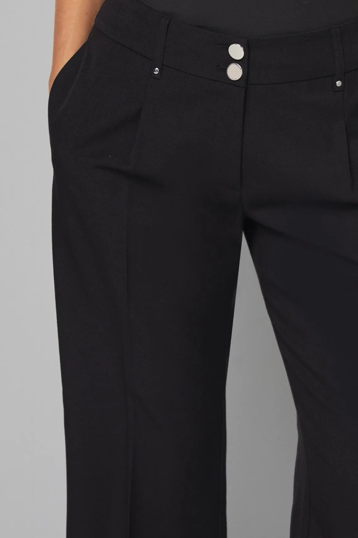 Pantalon Large Intelligent Noir Petite Taille