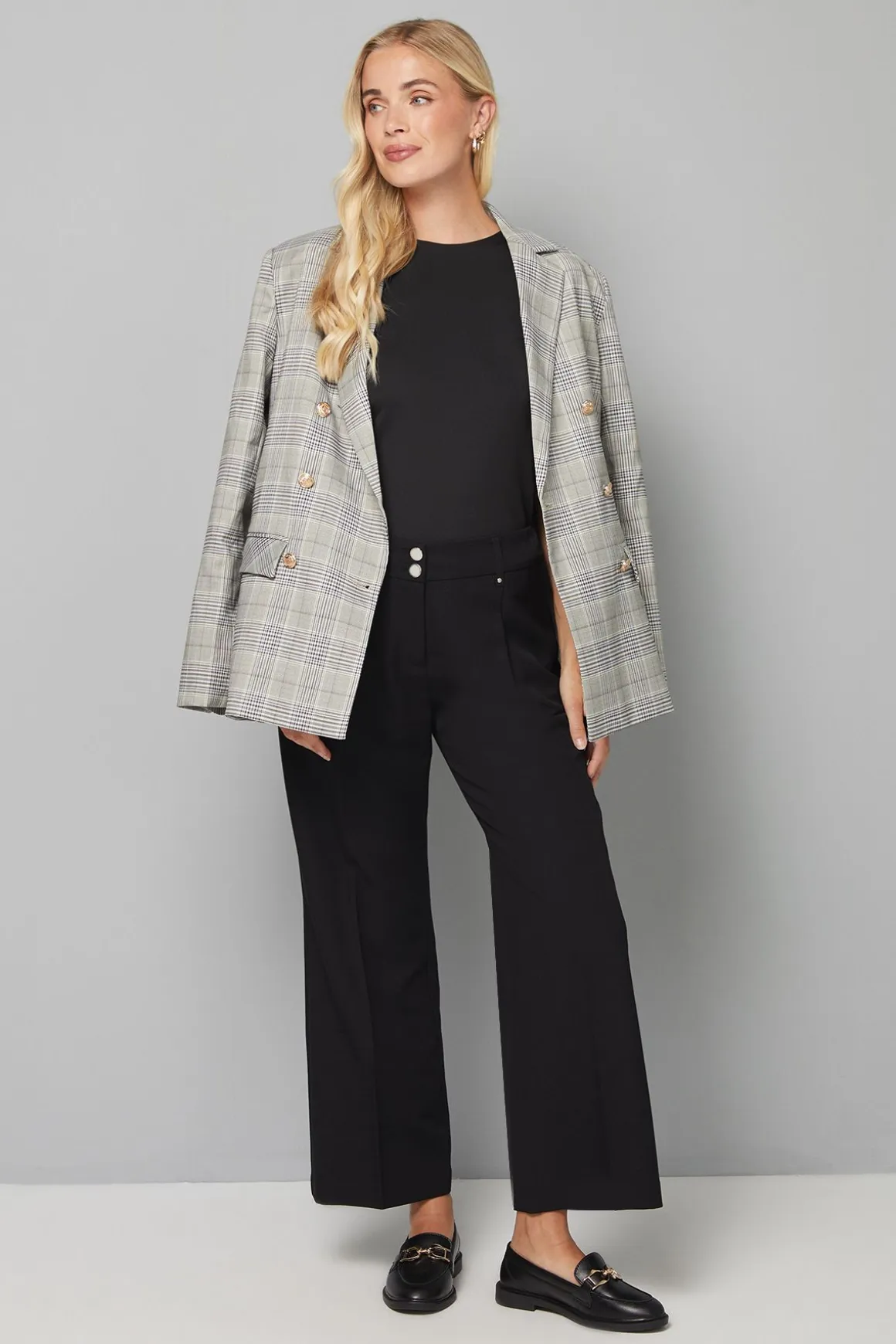 Pantalon Large Intelligent Noir Petite Taille