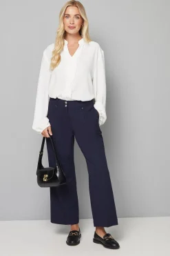 Wallis Pantalon Large Intelligent Petite Navy<Femme Pantalons