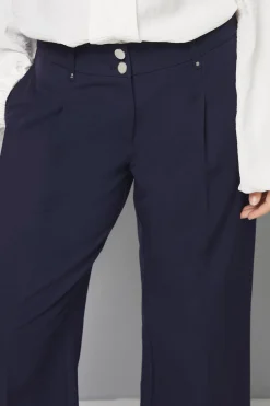Wallis Pantalon Large Intelligent Petite Navy<Femme Pantalons