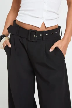Pantalon Large À Jambes Évasées Avec Ceinture En Tissu Assorti Petite
