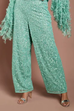 Pantalon Large À Paillettes