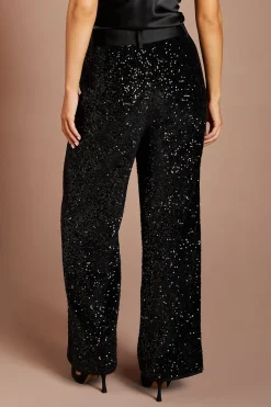 Pantalon Large À Paillettes