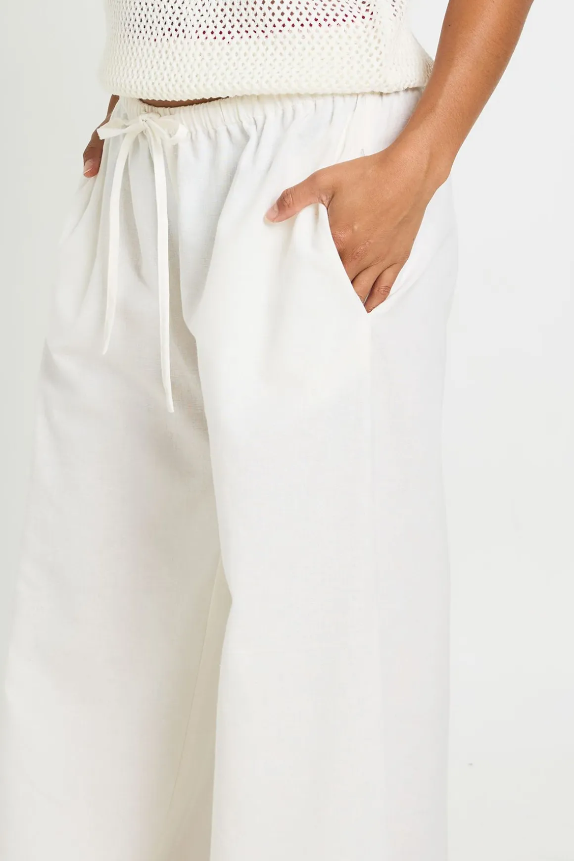 Pantalon Large Petite Aspect Lin