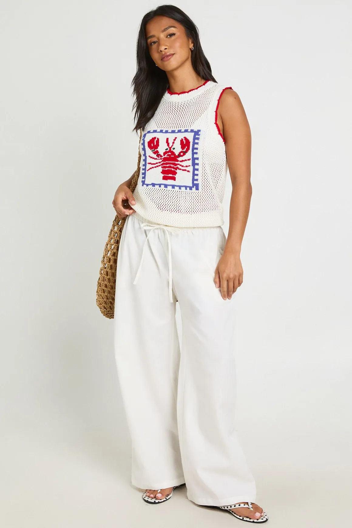 Pantalon Large Petite Aspect Lin