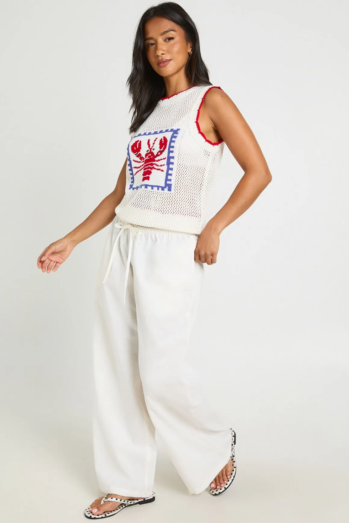 Pantalon Large Petite Aspect Lin