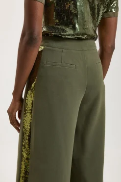 Pantalon Large Petite Avec Bande Latérale À Paillettes Exclusif