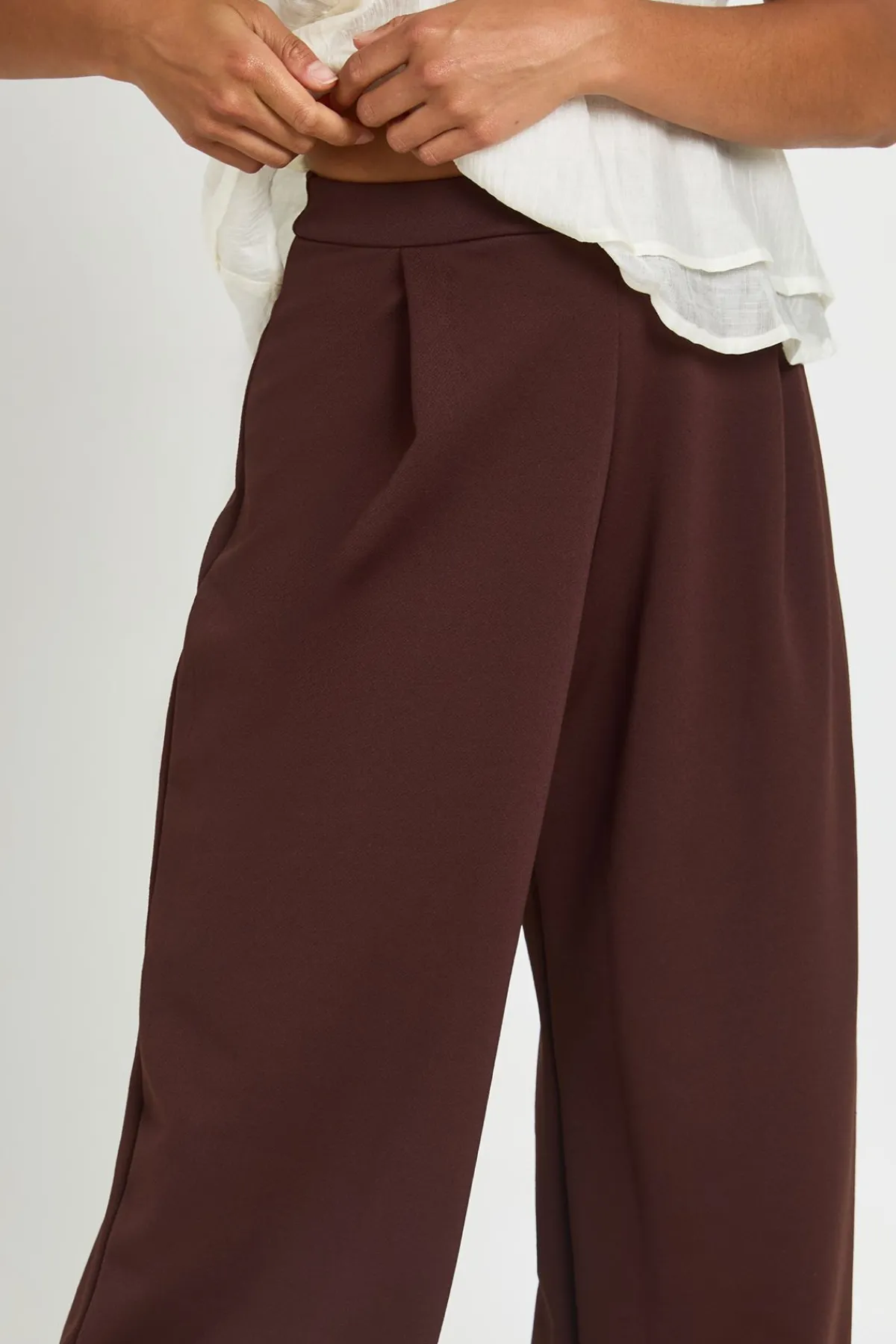 boohoo Pantalon Large Petite Basics<Femme Pantalons|Looks Chocolat
