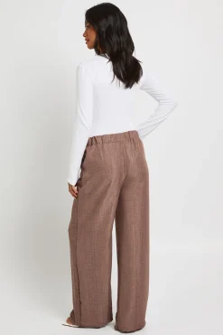Pantalon Large Petite Effet Lin