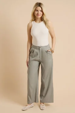 Pantalon Large À Pinces