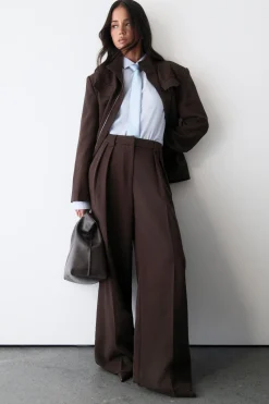 Pantalon Large À Plis