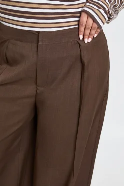 Pantalon Large à Plis Chiné Grande Taille