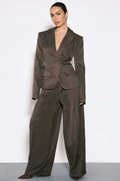 Pantalon Large à Plis Devant
