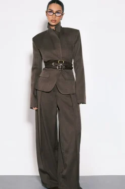 Pantalon Large à Plis Devant