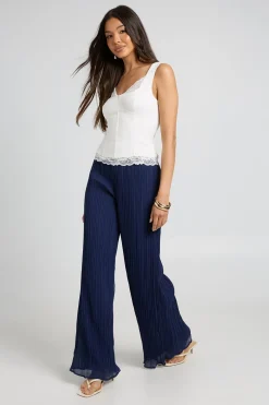 Pantalon Large Plissé
