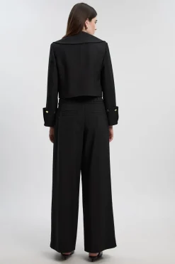 KarenMillen Pantalon Large Plissé Ceinturé Tailleur Raffiné<Femme Pantalons|Ensembles