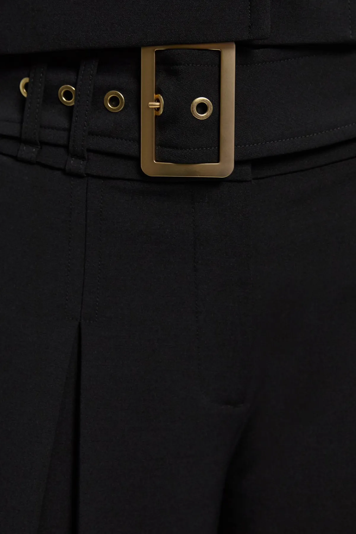 KarenMillen Pantalon Large Plissé Ceinturé Tailleur Raffiné<Femme Pantalons|Ensembles