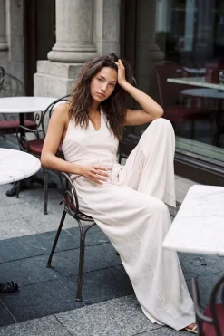 Pantalon Large Plissé À Effet Texturé