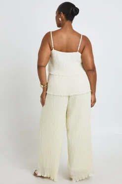 boohoo Pantalon Large Plissé Grande Taille<Femme Pantalons