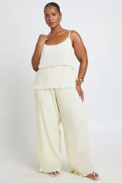 boohoo Pantalon Large Plissé Grande Taille<Femme Pantalons