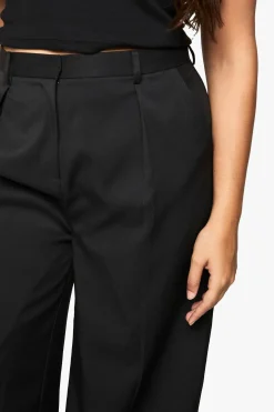 Pantalon Large Plissé À Jambes Évasées Et Coupe Tailleur Extrême