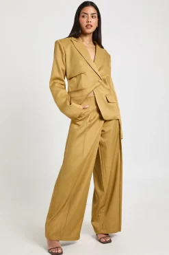 Pantalon Large à Plis sur le Devant