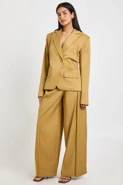 Pantalon Large à Plis sur le Devant