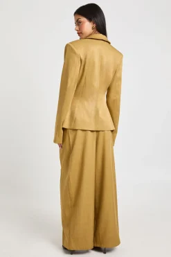 Pantalon Large à Plis sur le Devant