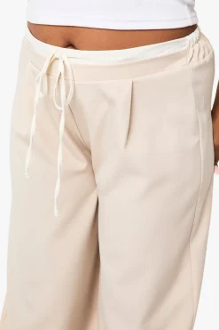 boohoo Pantalon Large Plus à Bande Contrastante Tissée<Femme Pantalons