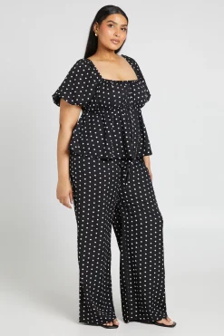boohoo Pantalon Large À Pois Grande Taille<Femme Pantalons|Pois