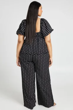 boohoo Pantalon Large À Pois Grande Taille<Femme Pantalons|Pois