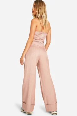 Pantalon large premium à rayures fines