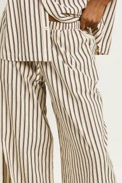 Pantalon Large À Rayures