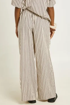 Pantalon Large À Rayures