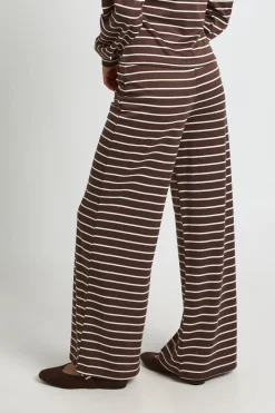 Pantalon Large À Rayures